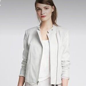 Banana Republic White Moto Jacket, Size M